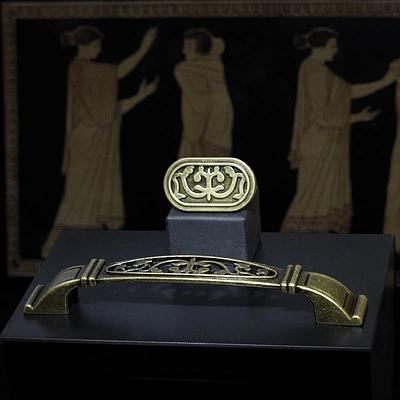 Ручка меб. кнопка мет. ELIN старое золото AKS - фото 3