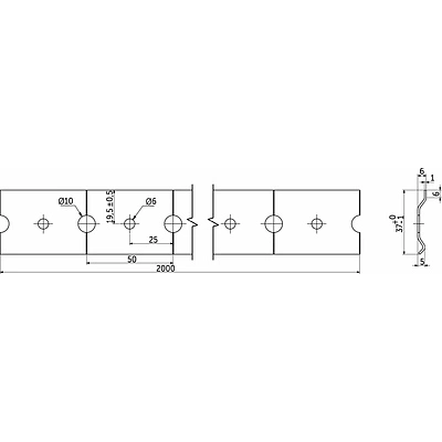 Шина для навесов L=2м (1,0мм) РФ - фото 2