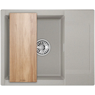 Мойка кварцевая, прямоугольная, GR-6202 Estetica, 620*500мм, базальт, Granula - фото 3