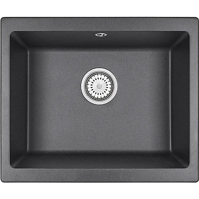 Мойка кварц, прямоугольная, 5551, 550*460мм, графит, под столешницу, Granula - фото 1