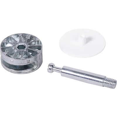 Эксцентриковая стяжка усиленная 35мм +шток 55мм H-type (белая заглушка в комплекте) (уп/100компл) AKS - фото 1