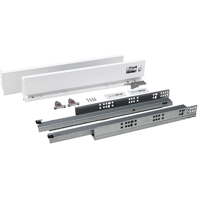 Система ящиков Slimbox AKS L-450 H=90 белый PUSH TO OPEN ДСП 16мм - фото 1