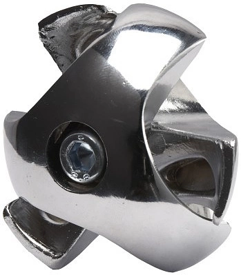 Соединитель 3-х труб d25 (502L) шарообразный левый, вакуумное хромирование AKS - фото 1