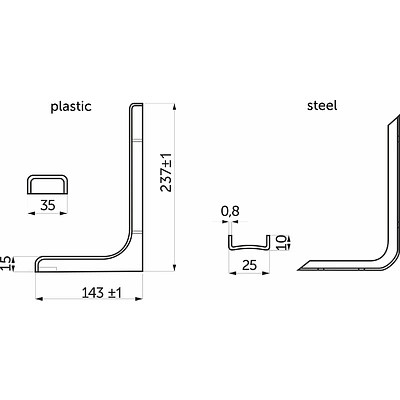 Полкодержатель регоменсоль 24см белый (1 компл. = 2 шт.) AKS - фото 2