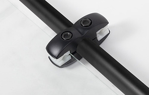 Комплектующие для трубы 25 в черном цвете