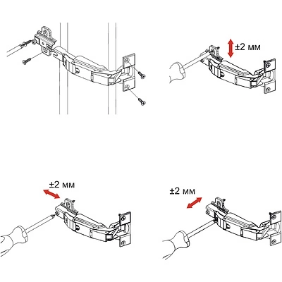 Петля 165° накладная с пружиной 45мм h2 slide-on AKS - фото 5