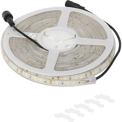 Лента светодиодная термостойкая, подводная - 9,6W/m, 24V, 11мм, 2835, 120 д/м, IP68, теплый белый (3000К), 5м, AKS - фото 1