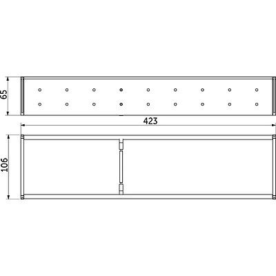 Комплект разделителей L450 универсальный металлический Organizer нержавеющая сталь (423*106*65) AKS - фото 2