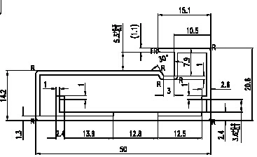 Профиль алюминиевый для рамочных фасадов Z-4 серебро (L-3500) - фото 2
