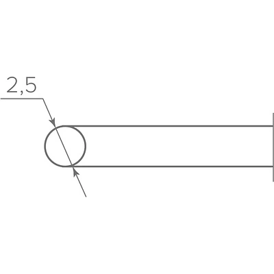 Уплотнитель для торцевого профиля Avior, черный, (1 упак = 3 м.п.), AKS - фото 2