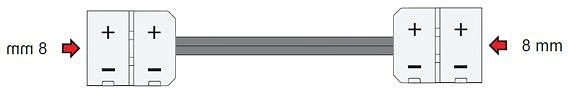 Шнур соединительный для диодных лент шириной 8mm (лента - лента), 2м, HLT - фото 2