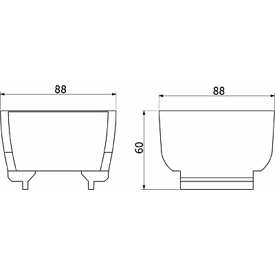 Лоток L-88 для металлический Organizer нержавеющая сталь (88*88*60) AKS - фото 3