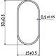 Труба овальная L-600 30*15 (0,15кг/0,5мм), хром AKS - фото 2