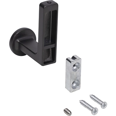 Крючок меб. однорожковый мет. KING черный матовый AKS - фото 5