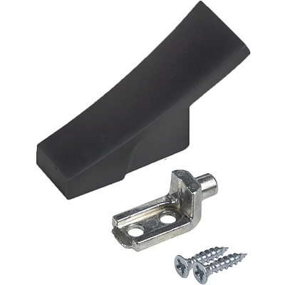 Крючок меб. однорожковый мет. SLASH черный матовый AKS - фото 4