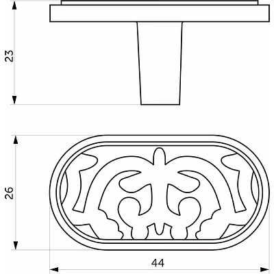 Ручка меб. кнопка мет. ELIN старое золото AKS - фото 2