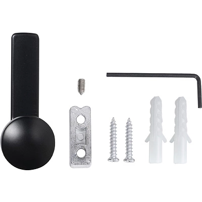 Крючок меб. однорожковый мет. KING черный матовый AKS - фото 6