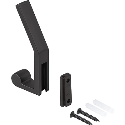 Крючок меб. двухрожковый мет. PEROLA черный матовый AKS - фото 5