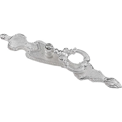 Ручка меб. кнопка мет. FLORENTINO-ключ белое серебро, AKS - фото 1