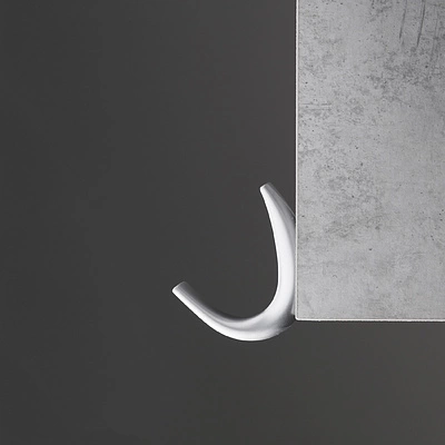 Крючок меб. двухрожковый мет. SKY хром AKS - фото 6