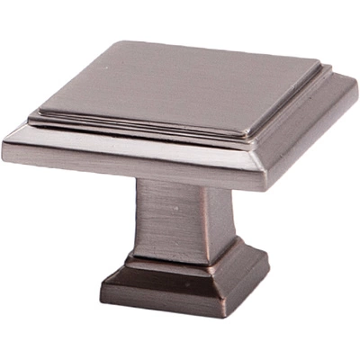 Ручка меб. кнопка мет. IONIKA шлифованная сталь, AKS - фото 1