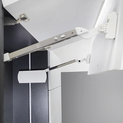 Подъемный механизм верхний L с доводчиком на две двери PRIME by AKS ZEVS белый - фото 7