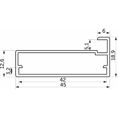 Профиль алюминиевый для рамочных фасадов Z-9 черный глянец (L-6000) АЛЮТЕХ - фото 2