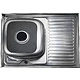 Мойка н/сталь, прямоугольная одночашевая, 580*480мм, матовый хром, врезн на столешницу, AKS (0,8 мм) - фото 3