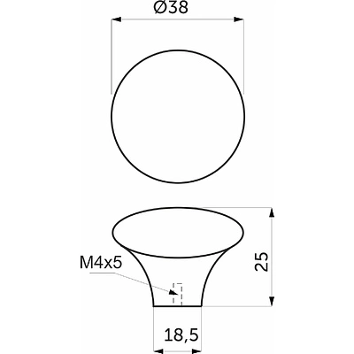 Ручка меб. кнопка керамич. GP20 крем РП - фото 2