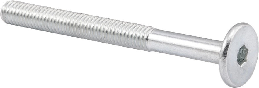 Винт с плоской головкой М6*75 под шестигранник, неполн. резьба, белый цинк (уп/ 1 тыс.шт) AKS - фото 3