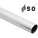Труба d 50 L- 3000 (0,8мм), хром AKS - фото 1
