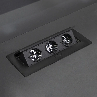 Выдвижной удлинитель Nova, 3 розетки, черный, AKS - фото 6
