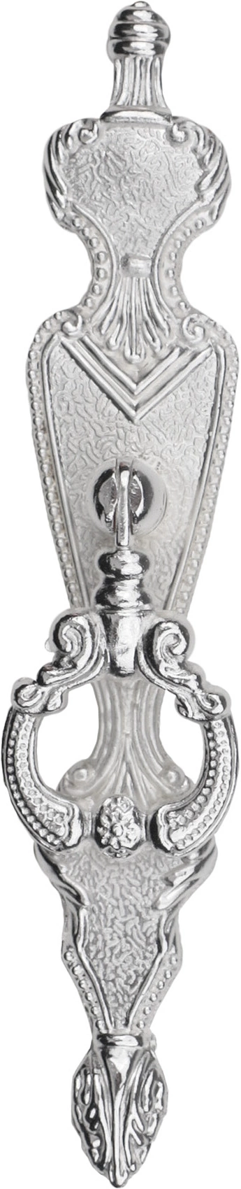 Ручка меб. кнопка мет. FLORENTINO-ключ белое серебро, AKS - фото 3