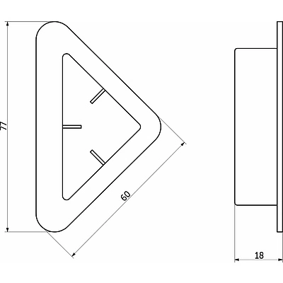 Опора меб. пласт. уголок h20, черный - фото 2