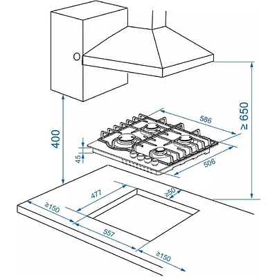 Газовая варочная поверхность Haier HHX-G64RNLB - фото 2
