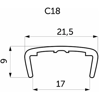 Профиль кромочный ПВХ C-18 клен (22) структурный EL-MECH-PLAST (2,6м) - фото 2