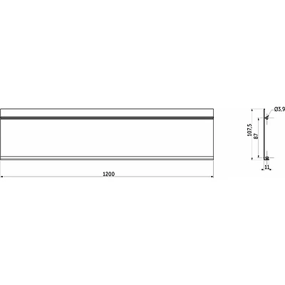 Передняя стенка внутреннего ящика Slimbox Evolution L-1200 белый - фото 2