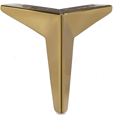 Опора меб. мет. HELLY h150 угловая браш.золото AKS - фото 4