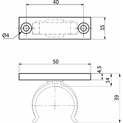 Планка пластиковая для ДСП, черный (к клипсе 88 215) AKS - фото 2
