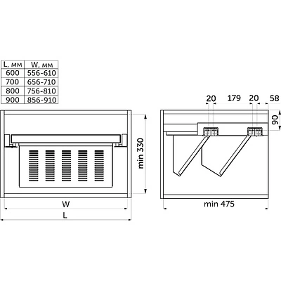 Выдвижная полка для обуви 900 BRUNO, графит PRIME by AKS - фото 2