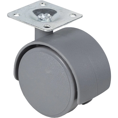 Колесо меб. пласт. d50 с площадкой, серый AKS - фото 1