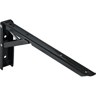 Полкодержатель складной Модель 2, 350*135*30 черный AKS - фото 1