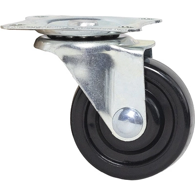 Колесо меб. с рез.ободом d38 h51 с площадкой, черный AKS - фото 3