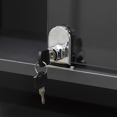 Замок для стеклянной распашной двери механический 408 хром AKS - фото 3