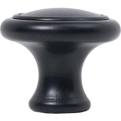 Ручка меб. кнопка пластик. PК02/K2 черный матовый AKS - фото 3