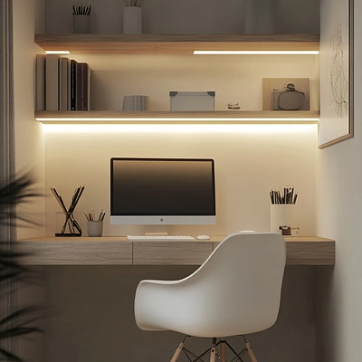 Светильник светодиодный, нарезной, 10*10мм, 8W/m, 12V, 6000K (холодный белый), 1,5м, алюминий, (в комплекте шнур, 2 заглушки, 2 держателя), AKS - фото 5