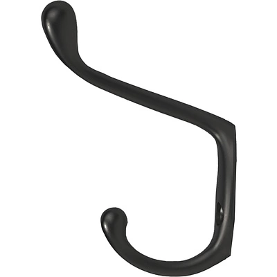 Крючок меб. двухрожковый мет. VIOL черный AKS - фото 3