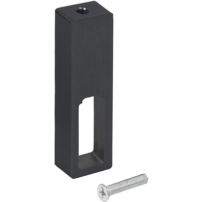 Держатель штанги гардеробной прямоуг. FAME/2 проходной, черный браш AKS - фото 4