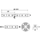 Лента светодиодная - 9,6W/m, 12V, 8мм, 2835, 120 д/м, IP20, нейтральный белый (4000K), CRI>80, 1100 Lm, 20м, AKS - фото 2