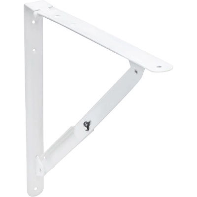 Полкодержатель складной Модель 3, 300 белый AKS - фото 1